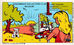 QSL COLLECTOR CARD SCREENMACK CLUBCARD SMCC # 4 " LADY KAZAN "  HEVERLEE - BELGIUM - Autres & Non Classés