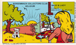 QSL COLLECTOR CARD SCREENMACK CLUBCARD SMCC # 5 " SKAY & LADY "  HEVERLEE - BELGIUM - Autres & Non Classés