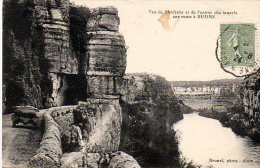 F576  Ruoms Défilé Des Gorges, Voiture A Circulé En 1924  Cachet Convoyeur Aubena à St Paul Le Jeune - Ruoms