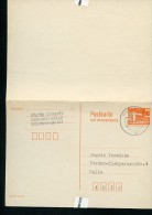 DDR P88 Postkarte Mit Antwort Halle 1990 Kat. 20,00 € - Postcards - Used