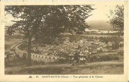 Saint Satur (Cher) Vue Générale Et Le Viaduc Bon Etat - Saint-Satur