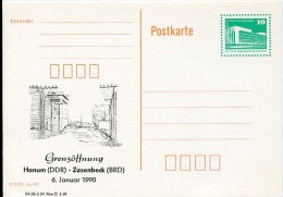 DDR P89-1b-90 C1-b Postkarte Privater Zudruck DV 3-90 GRENZÖFFNUNG Hanum 1990 - Private Postcards - Mint