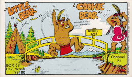 QSL COLLECTOR CARD SUNDOWN ARTIST  # 358 " LITTLE BEAR / COOKIE BEAR  " USA - Autres & Non Classés