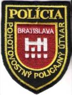 Police Slovaque - Slovakia, écussons Tissu-Patches, Service De Police D'urgence Bratislava, SWAT - RIOT Unit - Polizia