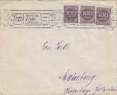 INFLA DR 3x 268 B  MeF Auf Brief Mit Gelegenheitsstempel: München  Luftpost 20.7.1923 - Sonstige & Ohne Zuordnung