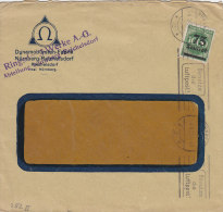 INFLA DR 288 I EF Auf Brief Der Ringsdorff-Werke A.-G, Mit Gelegenheitsstempel: Nürnberg Luftpost 4.9.1923 - Infla