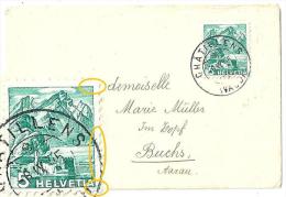 Brieflein  Châtillens (Vaud) - Buchs  (Markenabart)              1945 - Brieven En Documenten