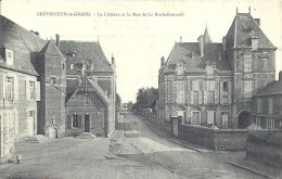 PICARDIE - 60 - OISE -CREVECOEUR LE GRAND - Le Château Et La Rue De Larochefoucault - Crevecoeur Le Grand