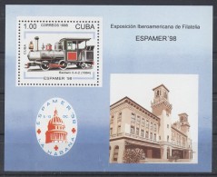 Cuba - 1996 Steam Locomotives Block MNH__(TH-7497) - Blocks & Sheetlets