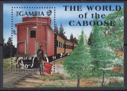 Gambia - 1991 Freight Train Block (1) MNH__(TH-11245) - Gambie (1965-...)