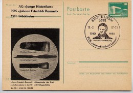 DDR P84-5a-83 C16 Postkarte Zudruck URGESCHICHTE DANNEIL Stöckheim Sost. 1983 - Privé Postkaarten - Gebruikt