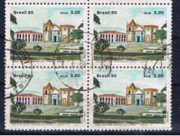 BR+ Brasilien 1990 Mi 2343 Kirche (Viererblock) - Gebruikt