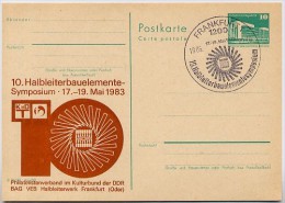 HALBLEITERBAUELEMENTE Frankfurt/Oder DDR P84-14-83 C25 Postkarte Zudruck Sost. 1983 - Computers
