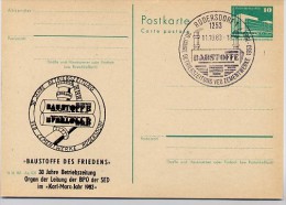 DDR P84-38-83 C44 Postkarte Zudruck ZEMENTWERKE BETRIEBSZEITUNG Rüdersdorf Sost. 1983 - Private Postcards - Used