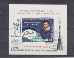 2006 - Expo. ESPAMER /aviation Et Cosmonautique Mi Block 377a (argint Aime) Petite édition - Gebruikt