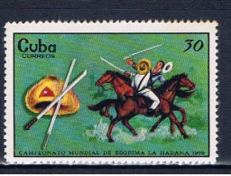 C+ Kuba 1969 Mi 1514 Mnh Kämpfende Reiter - Ungebraucht