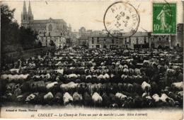 CHOLET ,CHAMP DE FOIRE UN JOUR DE MARCHE (1200 BETES A CORNES) REF 38450 - Foires