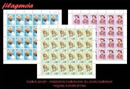 CUBA. PLIEGOS. 2007-16 MÚSICOS CUBANOS FAMOSOS - Blocks & Kleinbögen