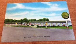 Sun Valley Motel Worland WY Hwy 16 20 Black Hills Roadside 1950s Scenic Linen Postcard - Other & Unclassified