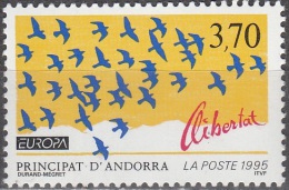 Andorre Français 1995 Yvert 458 Neuf ** Cote (2015) 2.30 Euro Europa CEPT Liberté - Neufs