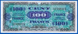 100 FRANCS VERSO FRANCE 4 JUIN 1945 N° 57339374 SERIE N°3 LES BILLETS DU TRESOR VENDU EN L'ETAT IMPRESSION AMERICAINE - 1945 Verso Francés