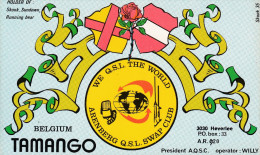 QSL COLLECTOR CARD SKUNK  # 35 " TAMANGO " HEVERLEE - BELGIUM - Autres & Non Classés