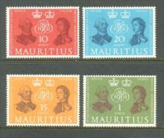 1961 MAURITIUS 150 YEARS POSTAL SERVICE MICHEL: 258-261 MNH ** - Maurice (...-1967)