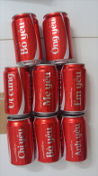 Set Of 08 Different Vietnam Coke Coca Cola New Design Cans In 2014 - Opened At Bottom - Dosen