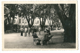 CPSM 04 ANNOT JOUEURS DE PETANQUE PLACE DES PLATANES HOTEL PHILIP - Pétanque