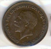 MONNAIE GRANDE BRETAGNE 1/2 PENNY # GEORGE V # 1931 # PETITE TETE - Sonstige & Ohne Zuordnung