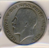 MONNAIE ANGLAISE  1/2 COURONNE  # GEORGE V # 19220 # ARGENT - Sonstige & Ohne Zuordnung