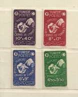 TUNISIE  (  FRTUN - 18 )  1947    N° YVERT ET TELLIER  N° 320/323     N* - Nuevos