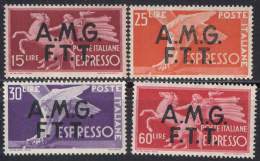 ITALIA - TRIESTE - A.M.G.  F.T.T.  OVP.-  ESPRESSO DEMOCRATICA  - *MLH - 1947 - Eilsendung (Eilpost)