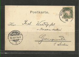 TOP!! BAYERN * KARTE VON NEUMARKT NACH GERINGSWALDE * 1897 **!! - Cartas & Documentos