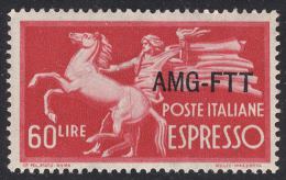 ITALIA - TRIESTE - A.M.G.  F.T.T.  OVP.-  ESPRESSO - HORSE   - **MNH - 1950 - Express Mail