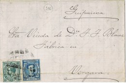 9130. Carta Entera OVIEDO 1877. Impuesto Guerra - Storia Postale