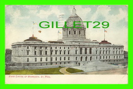 ST PAUL, MN - STATE CAPITOL OF MINNESOTA - TRAVEL IN 1907 - 3/4 BACK - - St Paul