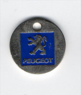 Jeton  De  Caddie  Automobile  Peugeot  Verso  S.AB.A.  Se  BRUAY  LA  BUISSIERE - Trolley Token/Shopping Trolley Chip