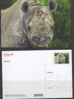 SOUTH AFRICA  ,2014, MINT,BIG FIVE, PREPAID POSTCARD, POSTAL STATIONERY,RHINOCEROS, RHINOS. - Rhinoceros