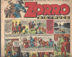 Zorro Zig Et Puce Hebdomadaire N°172 3ème Trimestre 1949 Serpent Noir - Zorro