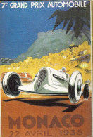 Cpsm Monaco, Affiche Grand Prix Automobile 22 Avril 1935 - Grand Prix / F1