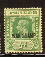 Cayman Islands 1919 War Tax Stamps Overprinted Mint - Iles Caïmans