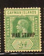 Cayman Islands 1919 War Tax Stamps Overprinted Mint - Cayman Islands