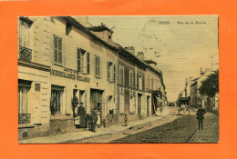 DOEUIL LA BARRE   1910  RUE DE LA MAIRIE COMMERCE DE BOURELLERIE  SELLERIE " LEFEVRE "   CIRC  OUI  EDIT - Deuil La Barre