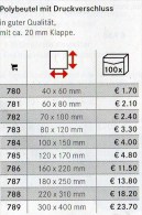 Größte Polybeutel Mit Verschluß 2x100 Neu 47€ Schutz/Einsortieren Lindner #789 Bags 300x400mm For Stamps+letter Of World - Other & Unclassified