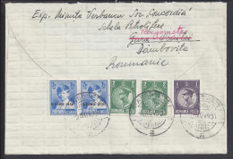 ROUMANIE - 1931 - LETTRE RECOMMANDE DE TARGOVIE POUR LA CELEBRE MAISON JEAN PATOU HAUTE COUTURE A PARIS - - Postmark Collection