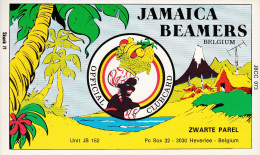 QSL COLLECTOR CARD JAMAICA BEAMERS QSL SWAP CLUB CLUBCARD JBCC # 73  " ZWARTE PAREL " HEVERLEE - BELGIUM - Autres & Non Classés