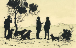 CPA   (silhouettes -ombresB11)   Chasse A Tir - Scherenschnitt - Silhouette