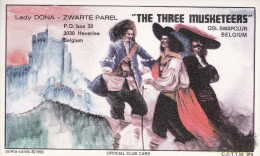 QSL COLLECTOR CARD THREE MUSKETEERS QSL SWAP CLUB CLUBCARD ( POMA ) CCTTM  # 14 " LADY DONA - ZWARTE PAREL  "  BELGIUM - Autres & Non Classés