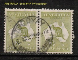 AUSTRALIA   Scott  # 47 F-VF USED PAIR - Oblitérés